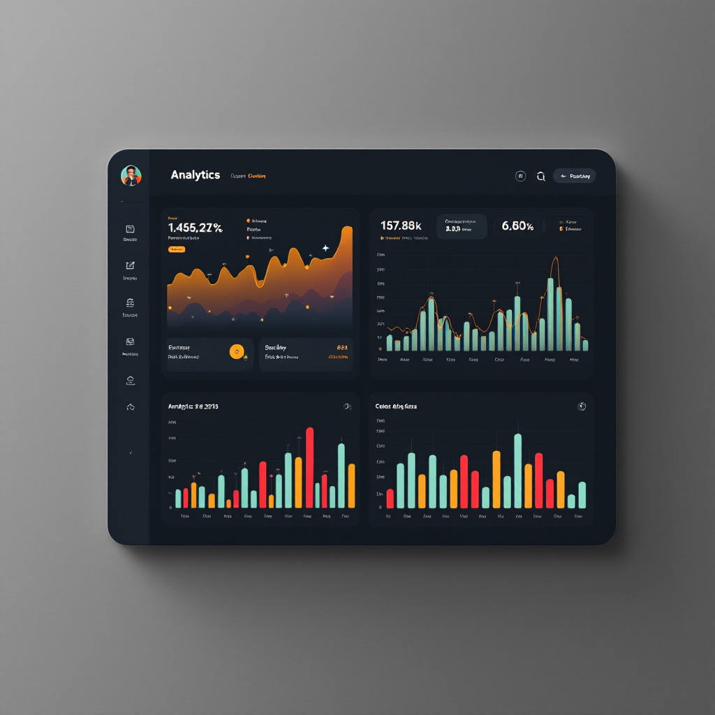 analytics on a tablet screen